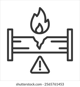 Leak Control Icon Vector Illustration Outline Style