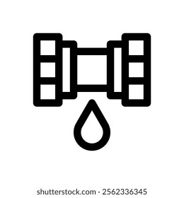 Leak detection. Editable stroke vector icon.