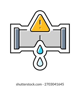 sistema de detecção de fugas ícone de cor vetor. sinal do sistema de detecção de fugas. ilustração de símbolo isolado
