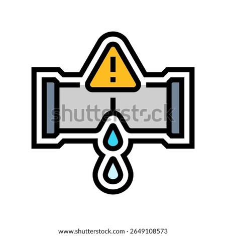 leak detection system color icon vector. leak detection system sign. isolated symbol illustration