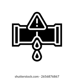 leak detection system glyph icon vector. leak detection system sign. isolated symbol illustration
