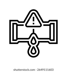 Lecksuchsystem-Liniensymbol-Vektor. Lecksuchsystem. isoliertes Kontursymbol, schwarze Illustration