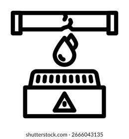 leak detection system line icon vector. leak detection system sign. isolated contour symbol black illustration