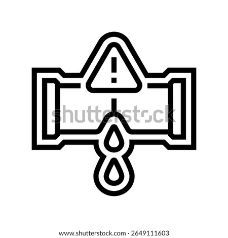 leak detection system line icon vector. leak detection system sign. isolated contour symbol black illustration