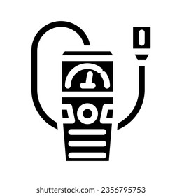 leak detector gas service glyph icon vector. leak detector gas service sign. isolated symbol illustration
