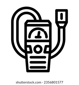 leak detector gas service line icon vector. leak detector gas service sign. isolated contour symbol black illustration