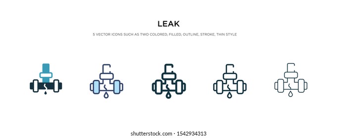 leak icon in different style vector illustration. two colored and black leak vector icons designed in filled, outline, line and stroke style can be used for web, mobile, ui
