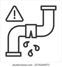 Leak Icon Vector Illustration Outline