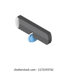 Leak isometric left top view 3D icon