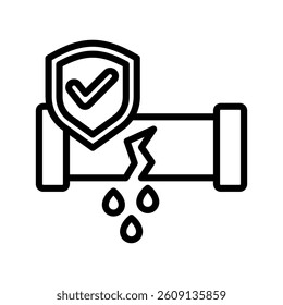 Leak Line Vector Illustration On White Background.