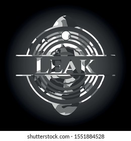 Leak on grey camouflaged pattern