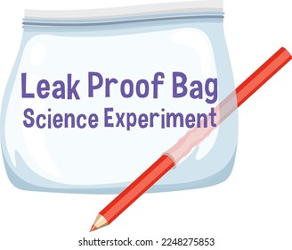Leak proof bag science experiment illustration