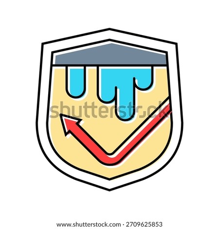 leak proof design color icon vector. leak proof design sign. isolated symbol illustration
