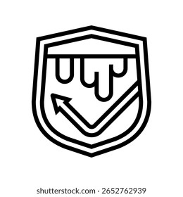 leak proof design line icon vector. leak proof design sign. isolated contour symbol black illustration