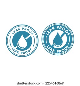 Leak proof vector logo design. Suitable for business, web, and product label