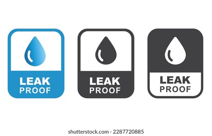 "Leak Proof" - Vektor, Aufkleber, Informationszeichen.