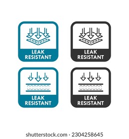 Leak resistant logo template illustration