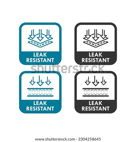 Leak resistant logo template illustration