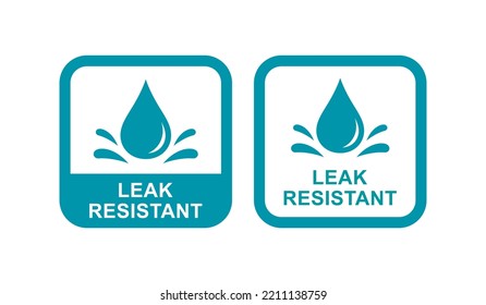 Leak resistant vector logo design. Suitable for business, web, and product label