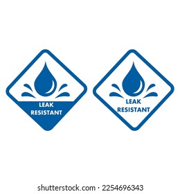 Leak resistant vector logo design. Suitable for business, web, and product label