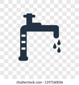 Leak vector icon isolated on transparent background, Leak transparency logo concept