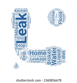 leak word cloud. tag cloud about leak.