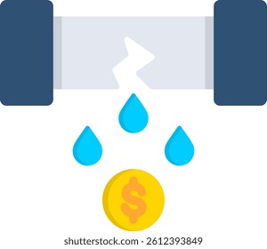 Leakage Icon Flat Vector Illustration