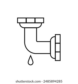 Leckage-Symbol. Permeation, Sickerung. Leck, Sickersymbol - Vektorgrafik. 