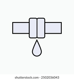 Leckagesymbol. Permeation, Sickerwasser. Leck, Seep-Symbol - Vektor. 