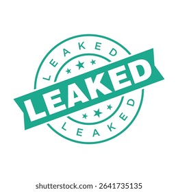 Leaked Letter Rubber Stamp Vector Design Template