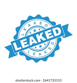 Leaked Letter Rubber Stamp Vector Design Template
