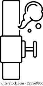 Leckage-Erdgaskonzept, Methan-Emissionen-Vektorsymbol, Umweltverschmutzungssymbol, Zeichen chemischer biologischer Kontamination, Stockillustration der Schadstoffe 