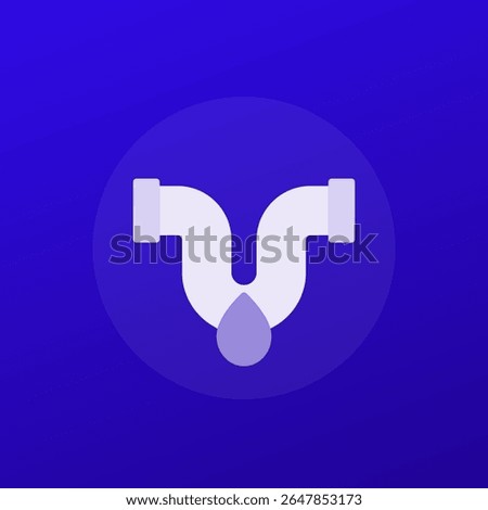 leaking pipe icon, water leakage, transparent design