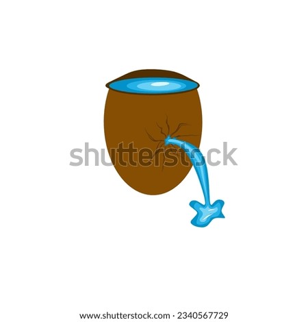 A leaky container causes water to come out profusely