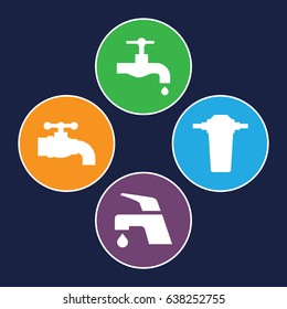 Leaky icons set. set of 4 leaky filled icons such as