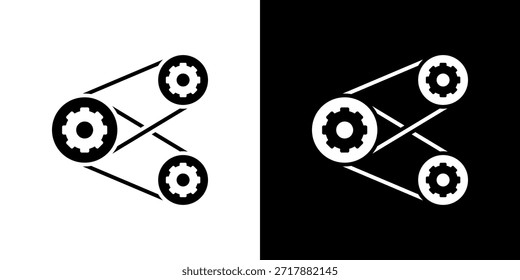 Lean icon black and white filled.
