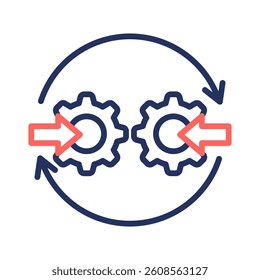 Lean Management Icon Element for Design