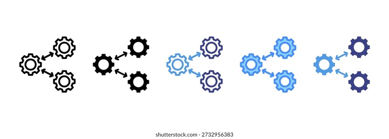Lean Management Conjunto de iconos de estilo múltiple 