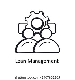 Lean Management Vektorgrafik Doodle Design Illustration. Symbol auf weißem Hintergrund EPS10-Datei 