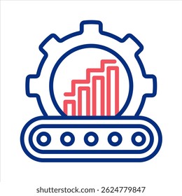 Lean Manufacturing Icon Element For Design