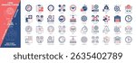 Lean Manufacturing icon set. Just in Time, Quality, Value, Reduce Time, Customers, Manufacturing Lines, Supplier, Inventory. Duotone color solid and editable outline icons