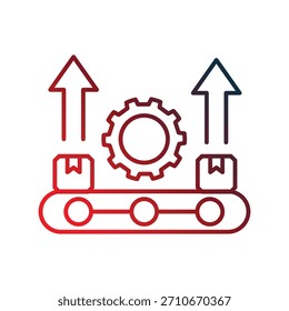 Icono de fabricación delgada con fondo blanco Ilustración de stock de Vector