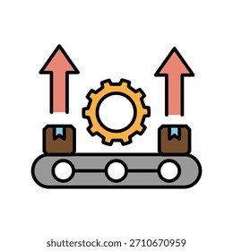 Icono de fabricación delgada con fondo blanco Ilustración de stock de Vector