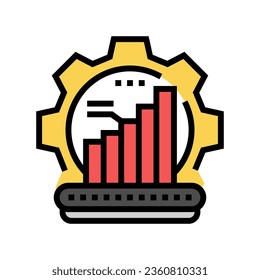 lean manufacturing mechanical engineer color icon vector. lean manufacturing mechanical engineer sign. isolated symbol illustration