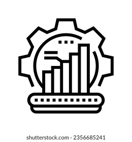 lean manufacturing mechanical engineer line icon vector. lean manufacturing mechanical engineer sign. isolated contour symbol black illustration