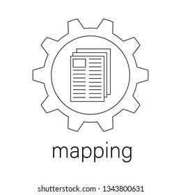 Lean manufacturing word vector design, typographic illustration design with flat icon for organization, business, management website or presentation. mapping
