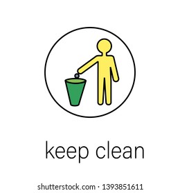 Lean manufacturing word vector design, typographic illustration design with flat icon for organization, business, management website or presentation. keep clean