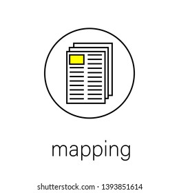 Lean manufacturing word vector design, typographic illustration design with flat icon for organization, business, management website or presentation. mapping