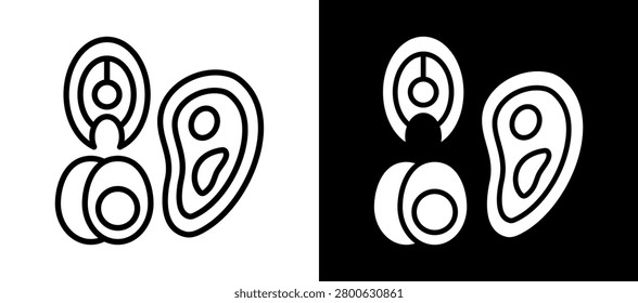 Lean Protein Icon Set In Black And White Filled Style Collection