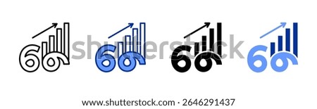 Lean Six Sigma icon sheet multiple style collection
